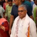 দিঘার জগন্নাথধামে আমন্ত্রণ পেয়ে উপস্থিত দিলীপ ঘোষ, শুভেন্দুর ‘সনাতনী সমাবেশ’ এড়িয়ে সরাসরি মন্দিরে উপস্থিতি ।