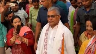 দিঘার জগন্নাথধামে আমন্ত্রণ পেয়ে উপস্থিত দিলীপ ঘোষ, শুভেন্দুর ‘সনাতনী সমাবেশ’ এড়িয়ে সরাসরি মন্দিরে উপস্থিতি ।